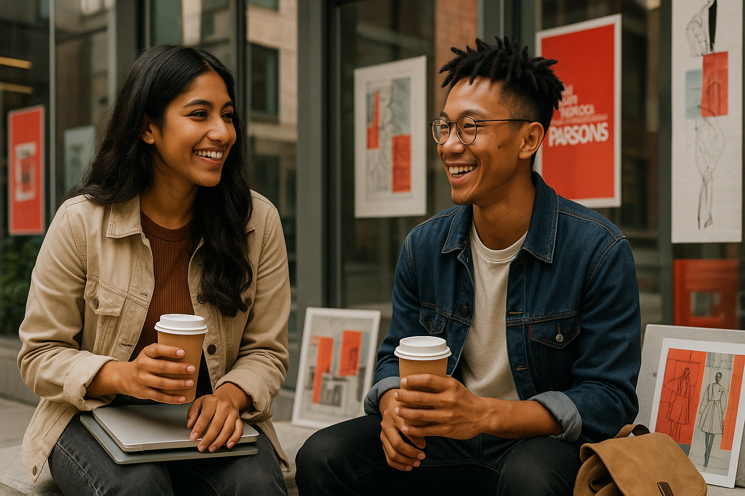 Two students chatting